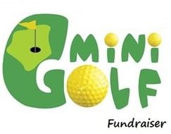 minigolf, green logo with yellow golf balls