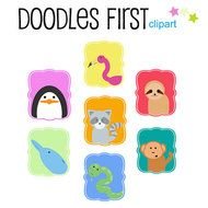 Animals In Frames Digital For Scrapbooking Card