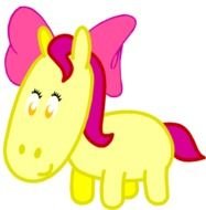 yellow pony as a picture for clipart