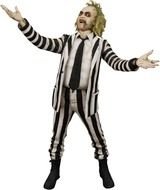 photo of a man in a striped Halloween costume