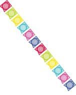 Clip art of the colorful banner Flags