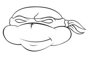 head of a ninja as a black and white picture for a clipart
