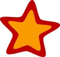 Red Yellow Star At Clkercom Vector Online
