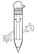 Clip Art of the cartoon pencil