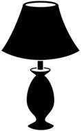 Black Lamp Silhouette drawing