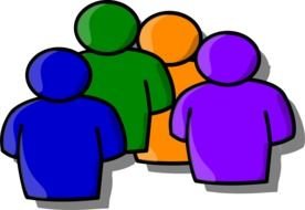 clipart of the colorful users