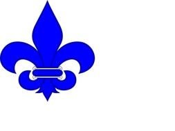Clipart of blue Fleur De Lis