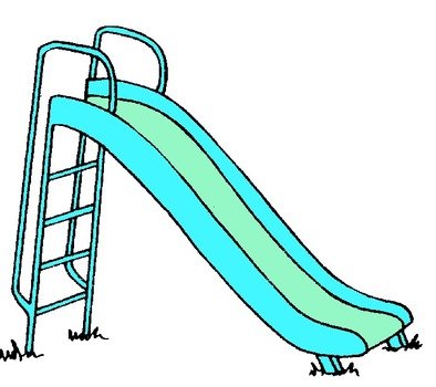 clipart of painted blue children's slide