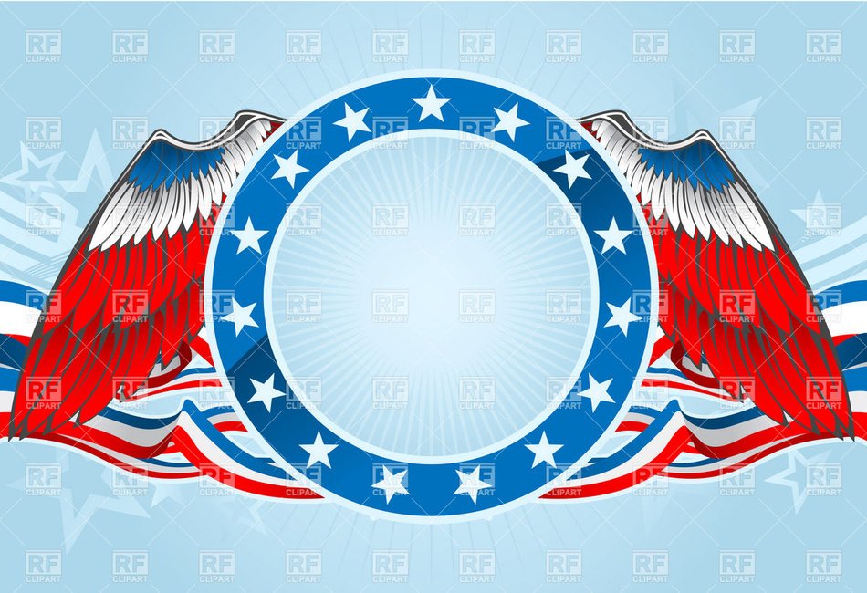 Clip art of Fourth Of July Blank Frame