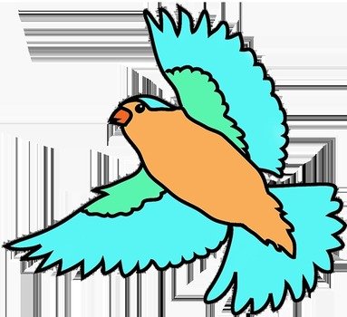 Flying Bird Colored