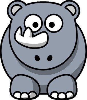 Studiofibonacci Cartoon Rhino At Clkercom Vector clipart
