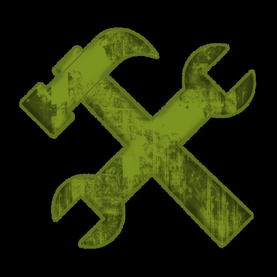 Clipart Icons Business Style Green Grunge Set