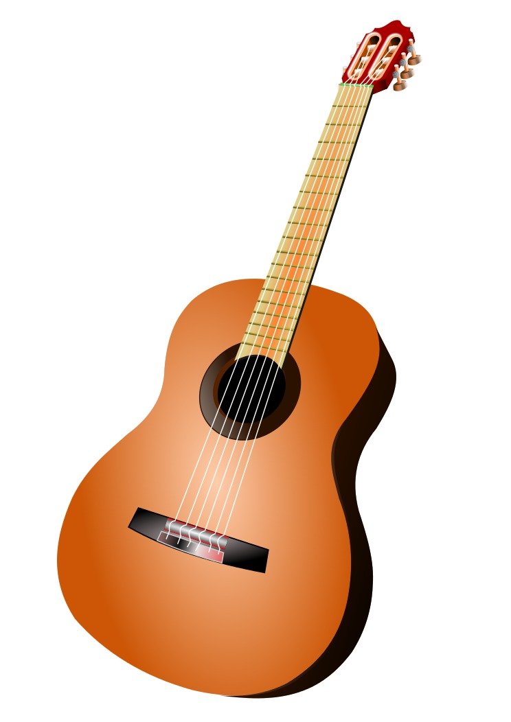 brown Guitar drawing