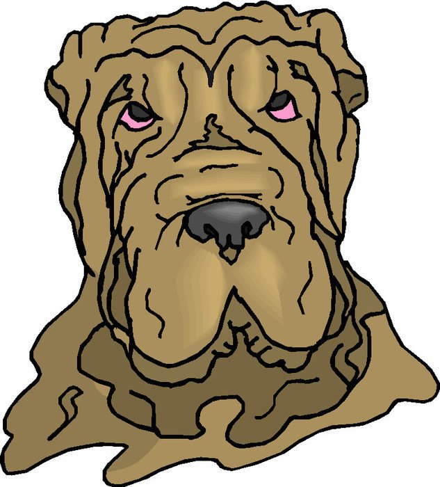 dog head drawing