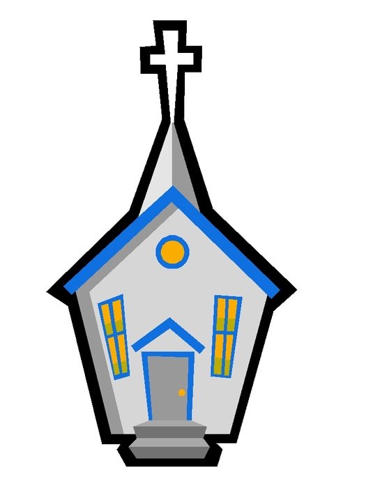 drawing of a church on a transparent background