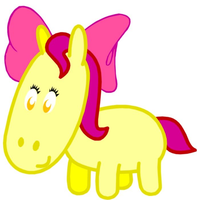 yellow pony as a picture for clipart