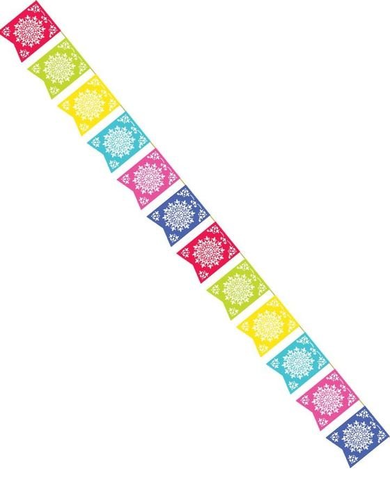Clip art of the colorful banner Flags