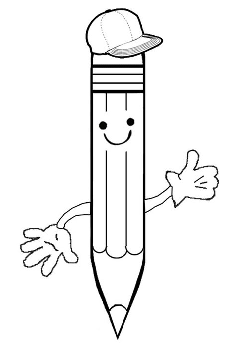 Clip Art of the cartoon pencil
