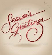 Season&rsquo;s Greetings&rsquo; Hand Lettering &ndash; Handmade Calligraphy