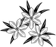 Clip Arts Of Autumn Flower1monochrome