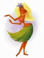 picture of a girl dancing hula