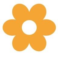 clipart of the orange flower