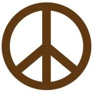 Peace brown Symbol drawing