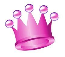 pink crown of a princess as a picture for clipart