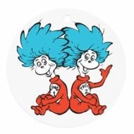 Thing 1 And 2 Round Ornament