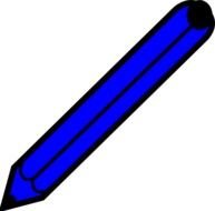 Blue Pencil At Clkercom Vector Online Royalty