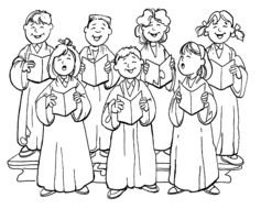 painted group of children reading prayers