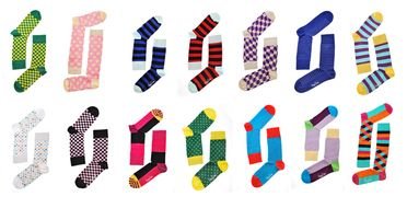 Different beautiful colorful socks