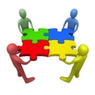 clipart of the teamworking