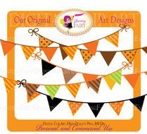 Buy 2 Get 1 Free Bunting Halloween By Paintingfairyclipart