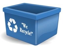 blue bin for recycling