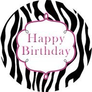 Zebra Sweet 16 Print Pink