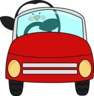 red Funny Car drawing