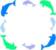 Free Download Dolphin With Flowers Vector Online Royalty