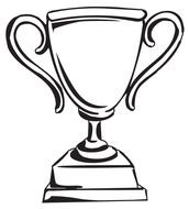 drawn soccer trophy