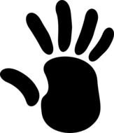 Right Hand Print At Clkercom Vector Online