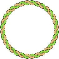 11 Description Colored Rope Border Circle Tags