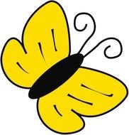 Colorful small butterfly clipart