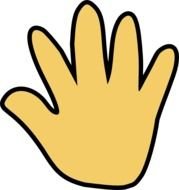 Tan Hand Print At Clkercom Vector Online Royalty clipart