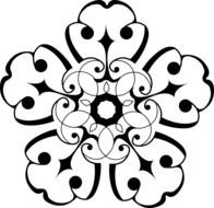 And Black Ornamental Flower At Clkercom Vector