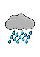 gray rain cloud as a picture for clipart