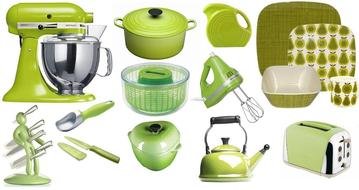 Different green kitchen equipments