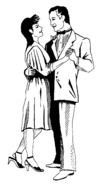 clipart of the dancing romantic couple