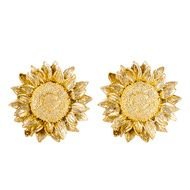 Asprey Yellow Gold Sunflower Earrings At 1stdibs
