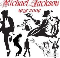 迈克尔杰克逊经典动作矢量图 矢量人物与卡通 矢量