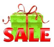 Vector Green Gift Box With Red Ribbon For Sale Free Graphics